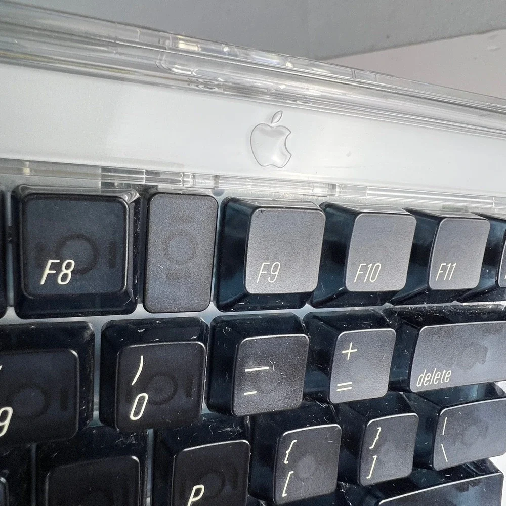 Apple Pro Keyboard M7803 USB Wired Black Clear Jelly Vintage Mac Accessory